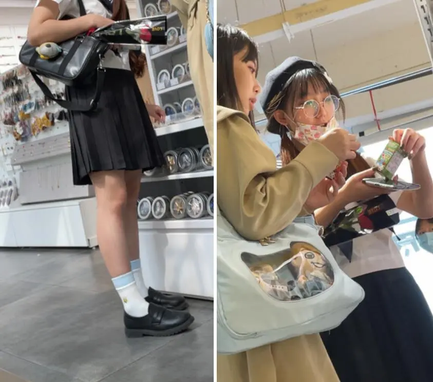 大神偷拍美女裙底风光❤️可爱眼镜JK妹妹和闺蜜一起被CD制服JK学妹年轻版黄圣依身材好白内