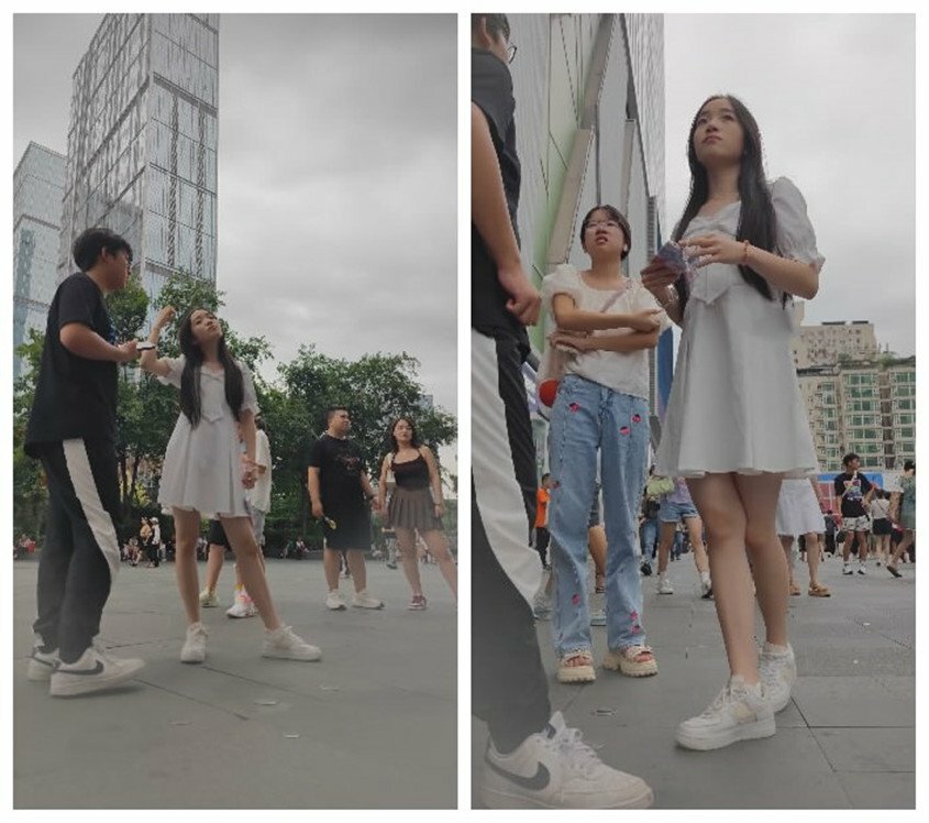 大神偷拍美女裙底❤️制服jk小姐姐逛街..白色丝袜正面破了个大洞前后被CD❤️白色连衣裙女大学生这么清纯却穿着性感窄内
