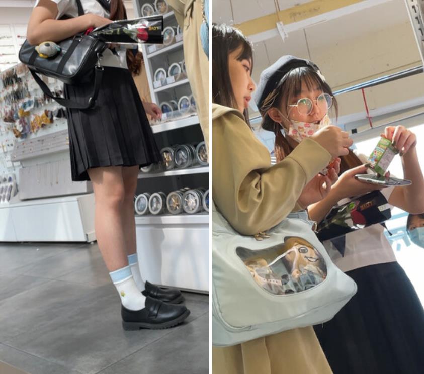 大神偷拍美女裙底风光❤️可爱眼镜JK妹妹和闺蜜一起被CD制服JK学妹年轻版黄圣依身材好白内