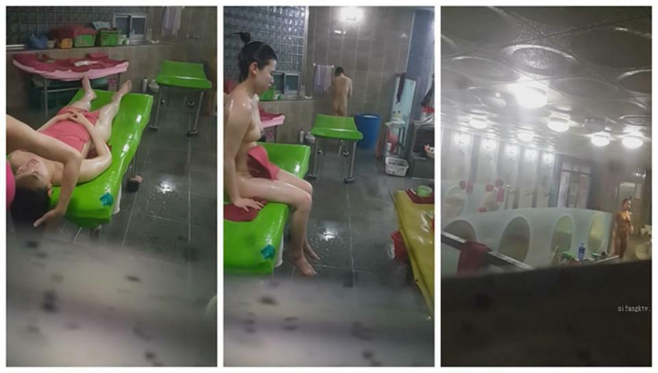 澡堂子内部员工偷窥多位洗澡搓背的丰满少妇
