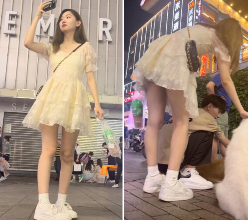 大神偷拍美女裙底风光❤️SR级！漂亮清纯小姐姐选衣服内裤都湿了❤️黄色连衣短裙美女约会蓝色内内湿透了