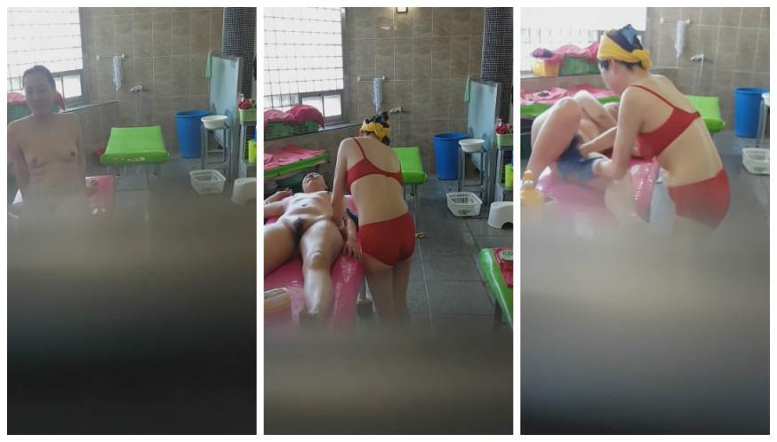 澡堂子内部员工偷窥多位洗澡搓背的丰满少妇