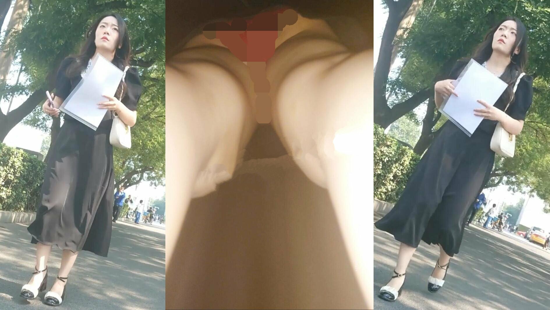 AXH十一月最新流出❤️魔手☛CD地铁站出口电梯偷拍美女裙底《极品骚秘》（侧漏Y唇黑菊花）公司极品女秘书，外纯内骚，T字裤掩盖不住黑菊